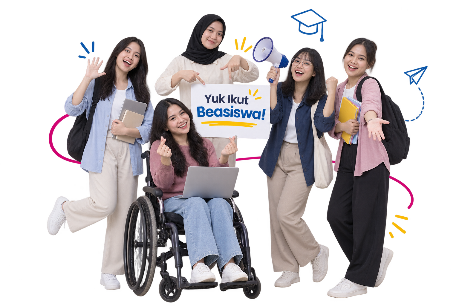 Peserta perempuan mengikuti program beasiswa dan bootcamp